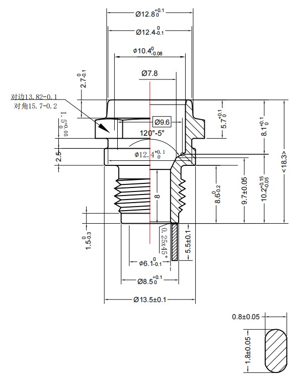 航模火花塞壳体结构图纸